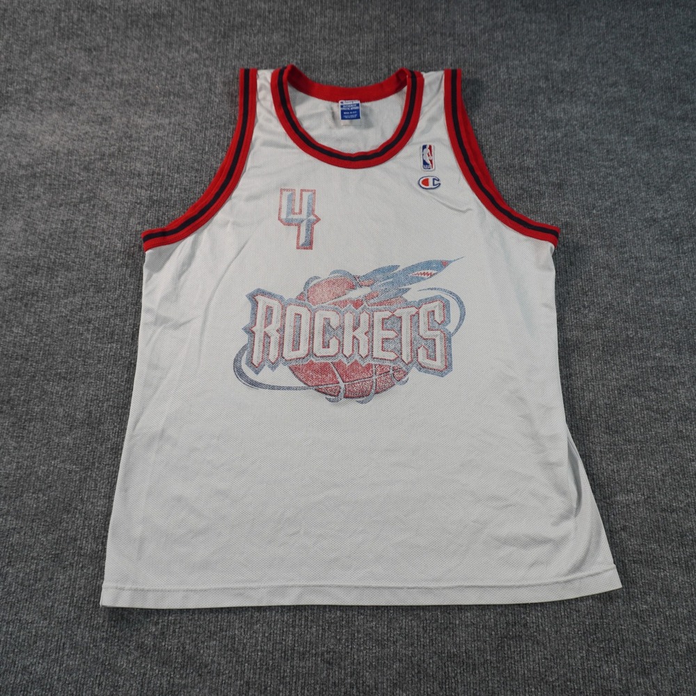 Champion Houston Rockets Jersey Mens XL White Barkley 4 Vintage 90s NBA Mesh